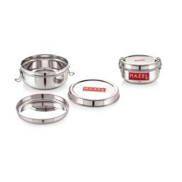 HAZEL Silver Stainless Steel Storage Container - Set of 2-17