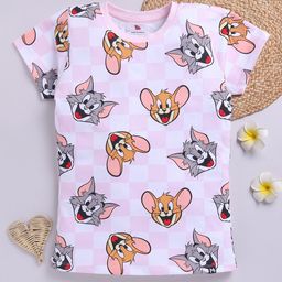 YK X Minute Mirth Girls Tom & Jerry Printed Pure Cotton T-shirt-image-57