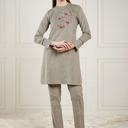 STADO Embroidered Tunic & Trouser Co-ord Set image 1