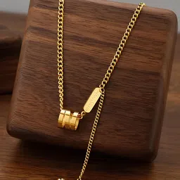 KARISHMA KREATIONS Women Gold-Plated Circular Pendants with Chains-13