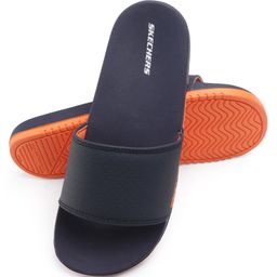Skechers Gambix X Casual Wear Flip Flops - Navy Blue and Orange-image-16