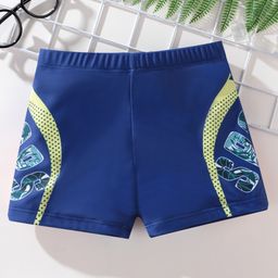 Pine Kids Swimming Trunks with Text Print-  Navy Blue-image-49