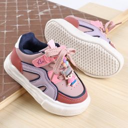 Babyoye Floral & Doll Applique Velcro & Lace Up Closure Casual Shoes - Pink-image-59