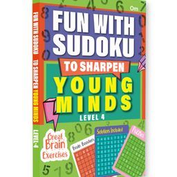 Fun With Sudoku - To Sharpen Young Minds - Level -4 - Brain Booster - Great Brain Exercises - Brain Booster Puzzles for all ages-87