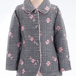 Enfance Full Sleeves Floral Designed Jacket - Grey-image-61