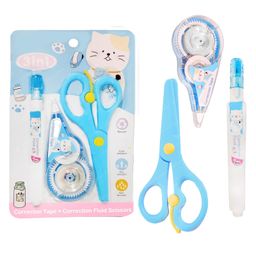 Bunie Correction Tape with Fluid and Scissor SetBlue-22