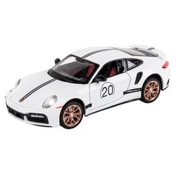 FunBlast 1:24 Pull Back Die Cast Model Car Toy with Openable Door Light & Sound - White-image-25