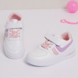 TRUFFLE COLLECTION Colour Blocked With Velcro Closure Sneakers - Pink-image-15