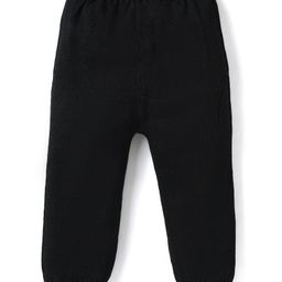 Babyhug Knit Full Length Solid Colour Fleece & Woolen Bottom wear - Black-image-101
