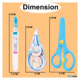 Bunie Correction Tape with Fluid and Scissor SetBlue image 3