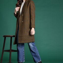 DressBerry Checked Double-Breasted Longline Overcoat-picture-20