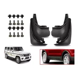 Auto Pearl Front and Rear Mud Guard For Mahindra Bolero (Black) Set of 4 Pcs-6