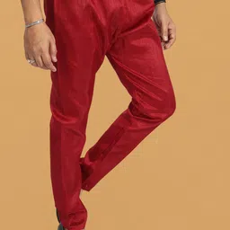 DIVISIVE Men Regular Dupion Silk Kurta with Pyjamas image 3