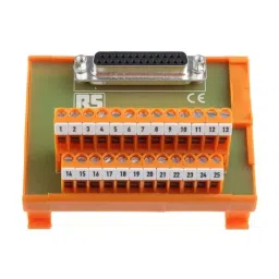 RS PRO 25 Way Interface Module Contact Female D-sub Connector DIN Rail Mount 1A, 425112-7