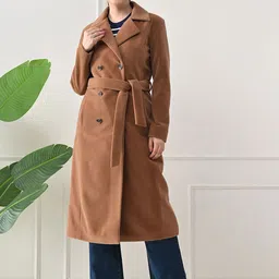 TBOJ Leather Single-Breasted Longline Trench Coat-picture-18