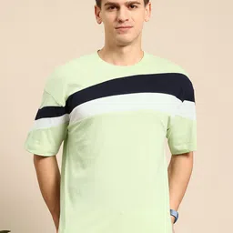 Mast & Harbour Drop-Shoulder Sleeves Striped T-shirt-image-19