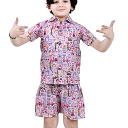 Arshia Fashions Boys Printed Shirt with Shorts-image-76