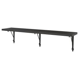 ikea bergshult / krokshult Wall shelf, brown-black/anthracite, 120x20 cm-picture-36