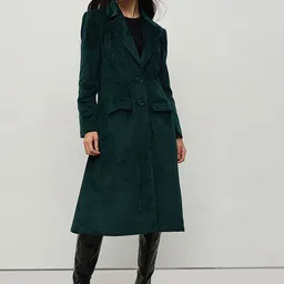HOUSE OF S Long-Line Velvet Trench Coat-image-35