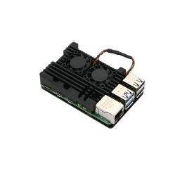Raspberry Pi 5 Aluminium Case with Dual Cooling Fans, Faster Heat Dissipation, More Durable Raspberry Pi 5 Armor Case 4 Phase Line - RS5766Raspberry Pi 5 Aluminium Case with Dual Cooling Fans, Faster Heat Dissipation, More Durable Raspberry Pi 5 Armor Case 4 Phase Line - RS5766 image 1