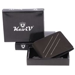 Keviv Men Black Leather Two Fold Wallet-image-73