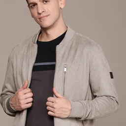 French Connection Suede Bomber Jacket-45