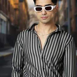 Kook N Keech Men Standard Opaque Striped Casual Shirt-picture-1