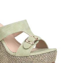 VALIOSAA Open Back Wedge Heels With Buckles image 4