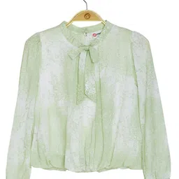 Peppermint Girls Floral Printed Tie-Up Neck Top-picture-19