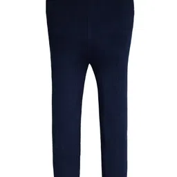 RVK Solid Woollen Ankle Length Leggings - Navy Blue-picture-44