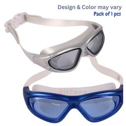 BitFeex Swimming Goggles UV Protection Anti Fog Silicone Strap Perfect fitting - (Design Color May Vary) Pack of 1-12
