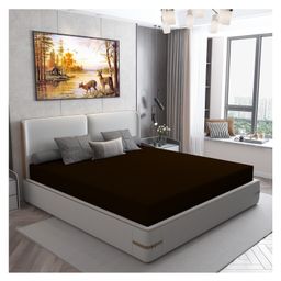 DREAM CARE Water Proof Lycra Stretchable Fitted Mattress Protector 78x66 Inch for Double Bed Queen Size with Elastic Strap | Water Resistant Ultra Soft Mattress Cover | Hypoallergenic Bed Cover (Coffee)-15