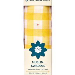 Nintara Baby Soft, Breathable, Lightweight, 100% Organic Cotton Large Swaddle Pack of 1 - Sunshine Yellow-image-45