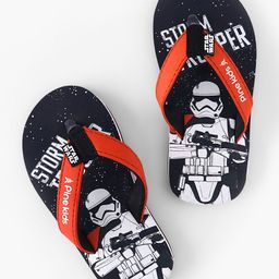 Pine Kids Lucas Slip On Flip Flops with Star Wars Print - Black-image-65