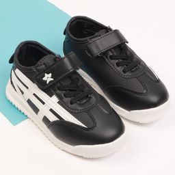 Cute Walk by Babyhug Velcro Closure Sneakers with Stripes - Black-picture-33