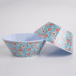 Superware Melamine Kids Snack Bowl 5.5" Peach -Blue (Set Of 2)-3
