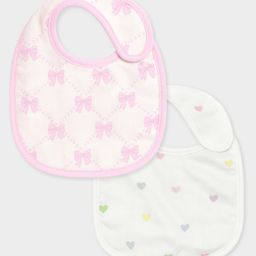 Mi Arcus Baby New Born Printed Essentials Bibs Pack of 2- White & Pink-picture-18