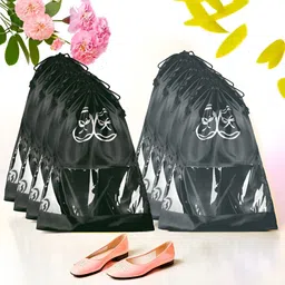 Aura Black 8 Pieces Reusable Shoes Organisers-picture-8