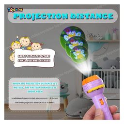 Toyshine Projector Educational Cartoon Story Torch Projector Bedtime Toy wiht 24 Patterns - Multicolour image 5