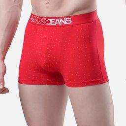 UnderJeans by Spykar Men Red & White Printed Trunk UJMTRPTS034 image 2