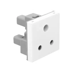 Legrand Indian Standard Sockets with Shutter Allzy 6 Amp 2 Module Glossy White, 6811 24 (Pack of 20 Pcs) image 2