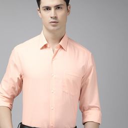 Arrow Pure Cotton Self Design Textured Manhattan Slim Fit Opaque Formal Shirt-image-12