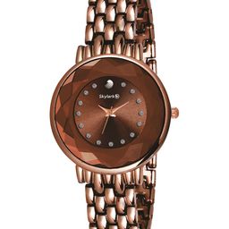Skylark Women Embellished Dial & Bracelet Style Straps Analogue Watch SKY-545-image-73