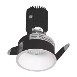 Instapower Evo 12 W Recessed Mount Round LED COB Light Warm White, 20611568.12-22