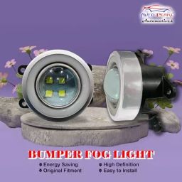 Auto Pearl 4 LED 3 in 1 Chrome Ring DRL Fog Lamp White, Yellow & Blue Compatible For Renault Logan image 3