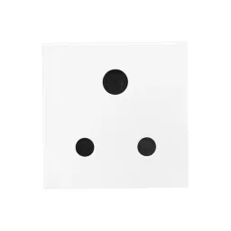 Legrand Indian Standard Sockets with Shutter Allzy 6 Amp 2 Module Glossy White, 6811 24 (Pack of 20 Pcs) image 3