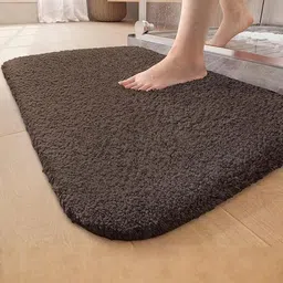 RJVT Brown Microfibre 1400 GSM Bath Rugs-picture-17