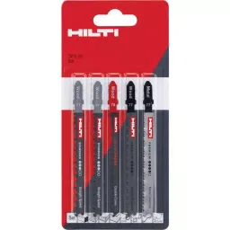 Hilti Jig Saw Blades Set Premium Type Single Lug Shank for Multiple Materials, Wood, Metal, 2332342-7