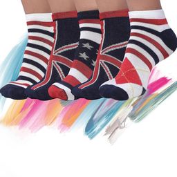 MJE Men Pack Of 5 Patterned Cotton Ankle Length Socks-image-102