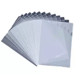 GENERIC 100 Micron Clear Plastic L Folder File A4 Size (Pack of 100)-24